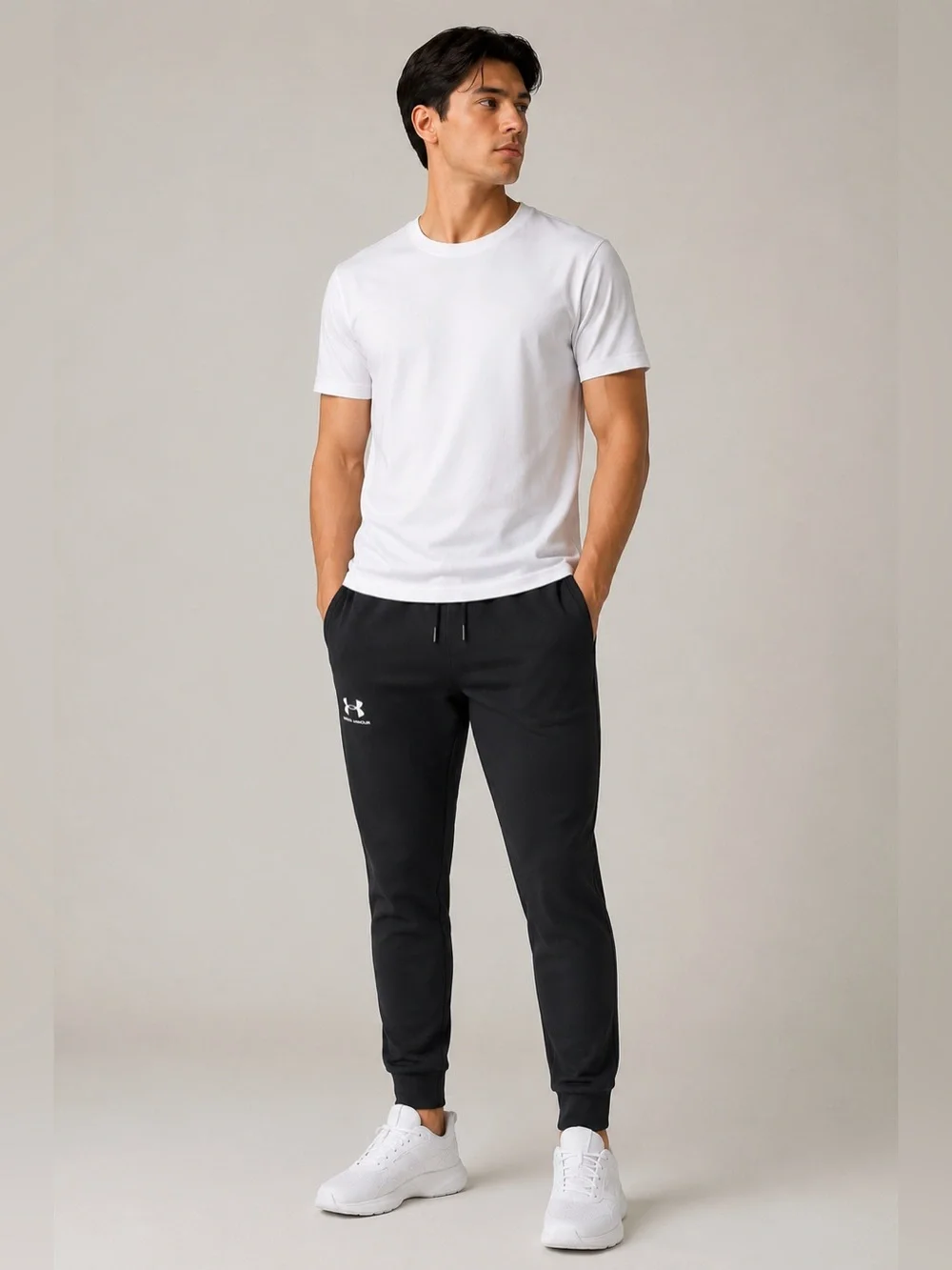 Under Armour Black Men’s Athletic Joggers with Logo - Picture 1 of 8